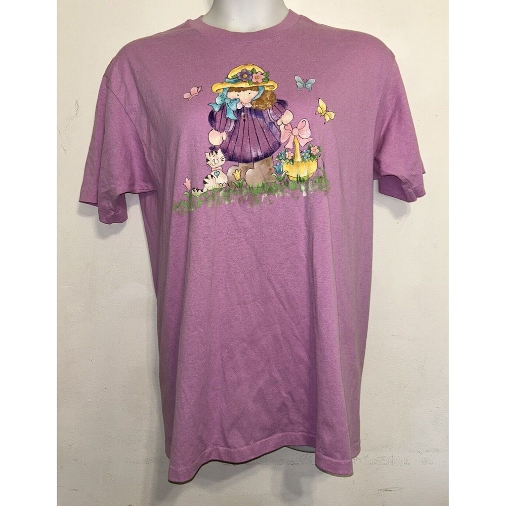 Vintage Hanes Fifty-Fifty Hand Painted Single Stitch T-shirt  Sz XL